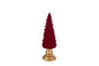 Albero di natale in resina con velluto bordeaux h.22 | Rohome