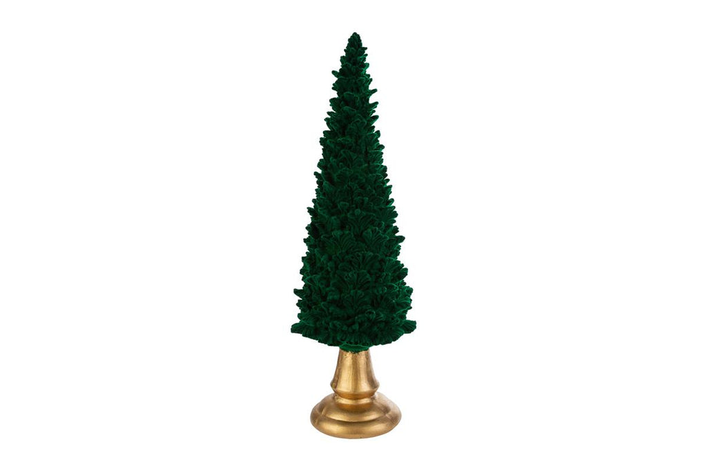 Albero di natale in resina con velluto verde h.30 | Rohome