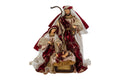 Natività in resina colore bordeaux con paillettes h36 | Rohome