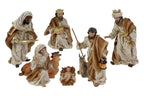 Set 8 pz natività in resina colore beige e cammello h 21m  | Rohome