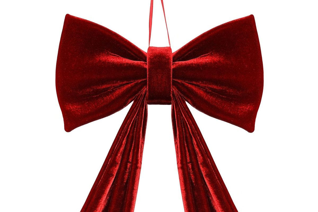 Fiocco in velluto colore rosso h 60cm| rohome