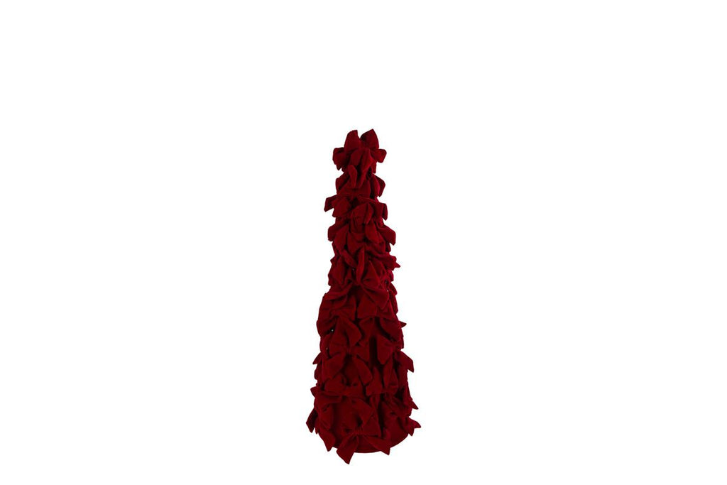 Albero di natale in resina e velluto borgogna h.60cm | Rohome