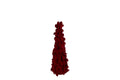 Albero di natale in resina e velluto borgogna h.60cm | Rohome