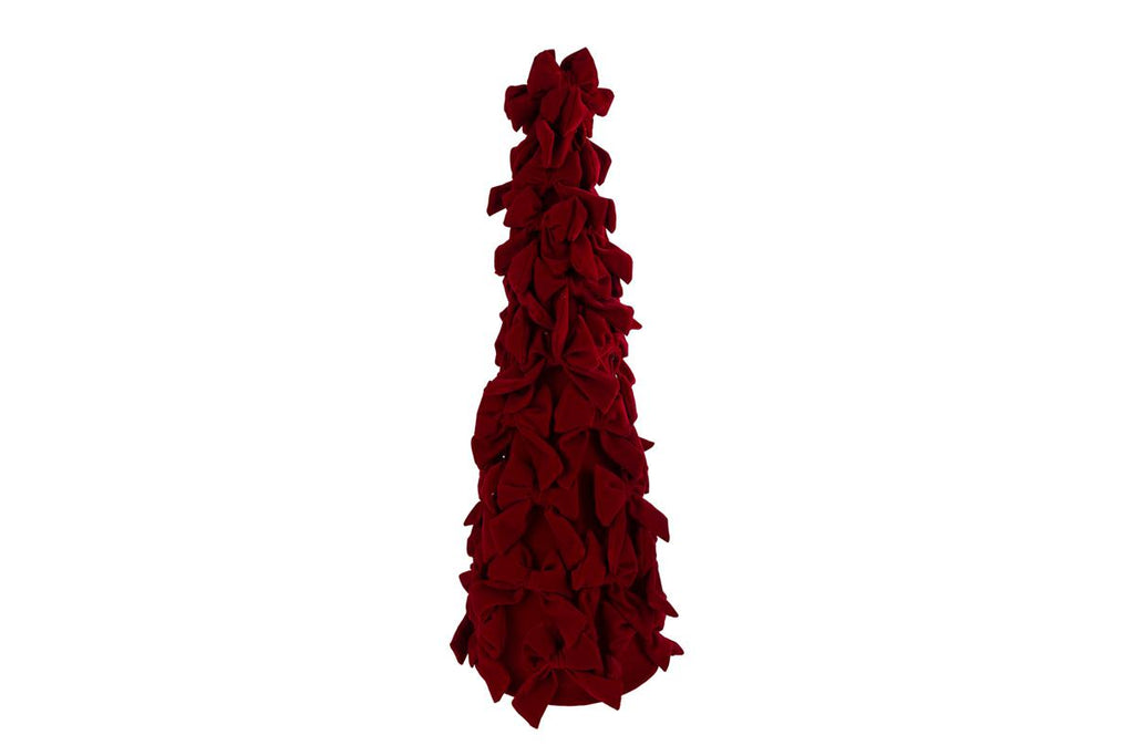 Albero di natale in resina e velluto borgogna h.120cm | Rohome