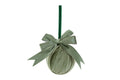 Palla di natale in velluto con fiocco d.10cm verde chiaro| Rohome