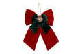 Doppio Fiocco in velluto colore rosso e verde h.42cm | rohome
