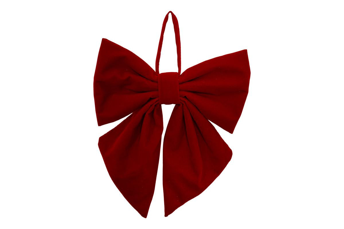 Fiocco in velluto colore rosso h30cm | rohome