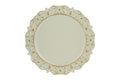 Vassoio rotondo barocco in melamina bianco ed oro | rohome