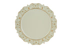 Vassoio rotondo barocco in melamina bianco ed oro | rohome