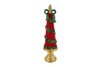 Albero di natale in resina con bacche e fiocchi h.48 | Rohome