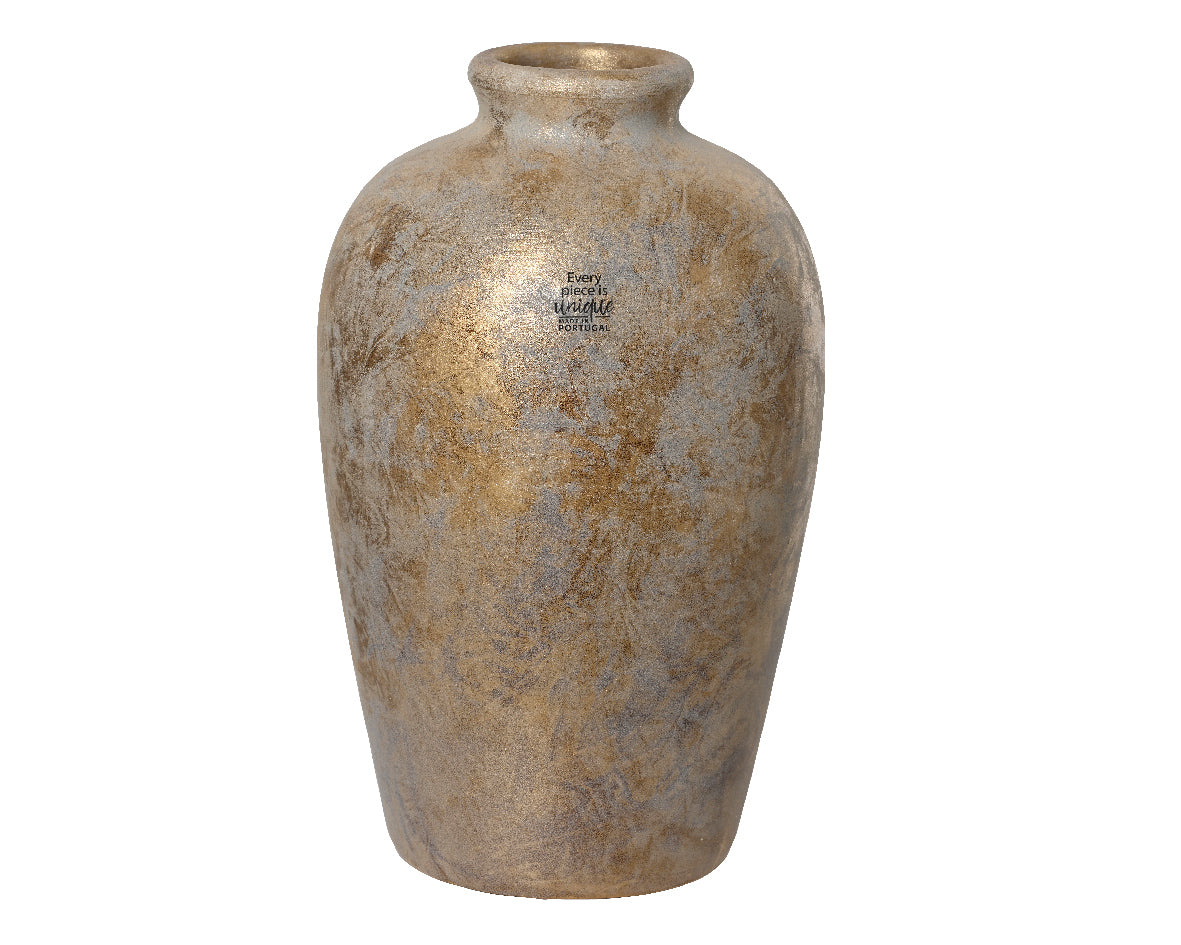 Vaso in terracotta matt colore gold  | Rohome