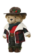 Peluche orso natalizio con agrifoglio | Rohome