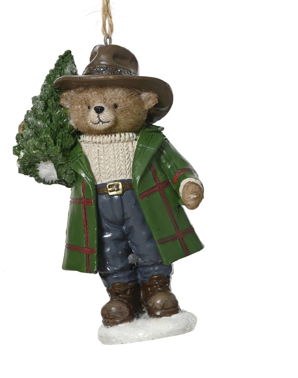 Addobbo Orsetto Natalizio Pendente con Cappotto e Cappello | Rohome