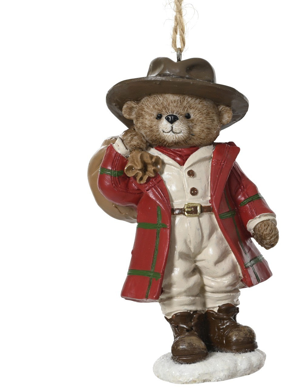 Addobbo Orsetto Natalizio Pendente con Cappotto e Cappello | Rohome