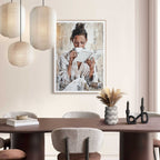 Quadro stampa di alta qualità morning reading 70x50cm | Rohome