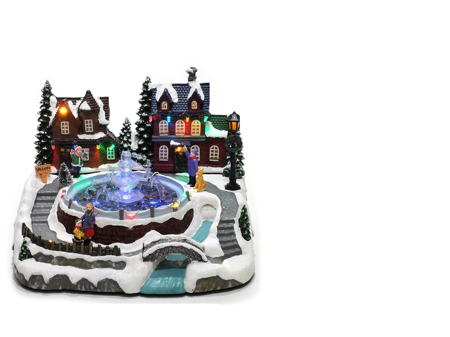 Scenografia Villaggio Natalizio fontana con acqua | Rohome