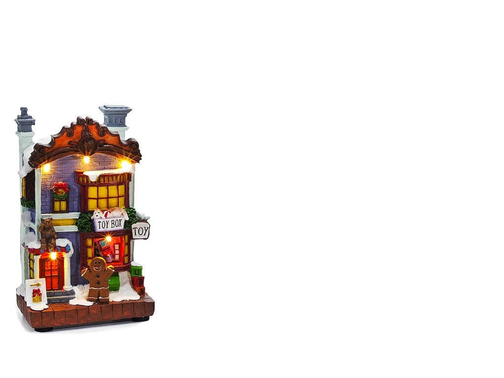 Scenografia Villaggio Natalizio negozio giocattoli| Rohome