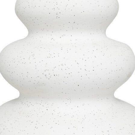 Vaso ondulato in ceramica sabbiata bianco | rohome