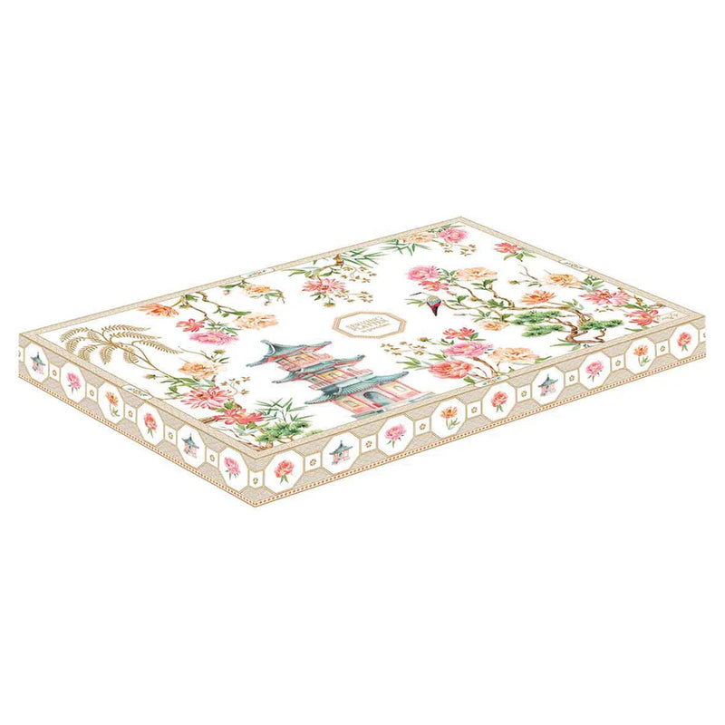 Vassoio Ovale 35x23,5cm Porcellana Jardins d'Orient  | Rohome