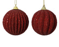 Palla di natale rosso con glitter | rohome | Rohome