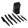 Porta coltelli con 6 coltelli colore nero | Rohome