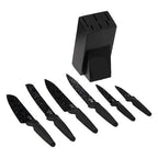 Porta coltelli con 6 coltelli colore nero | Rohome