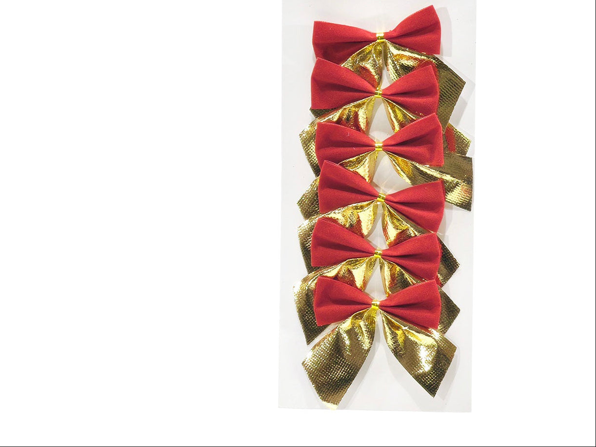Set 6 fiocchi in velluto rossi o oro | rohome