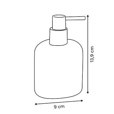 Dispenser di sapone colore beige pietra e colore legno | Rohome