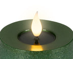Set Candela a LED verde con stoppino realistico e braciere in resina | Rohome