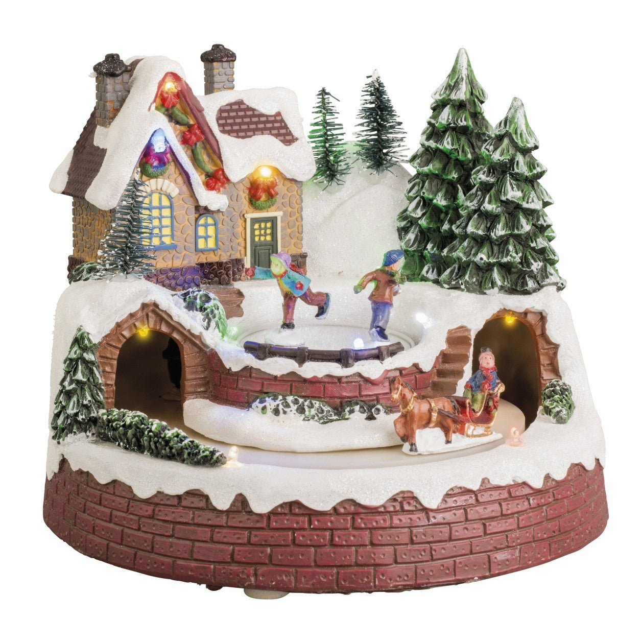 Scenografia Villaggio Natalizio Casetta e Stazione con Trenino | Rohome