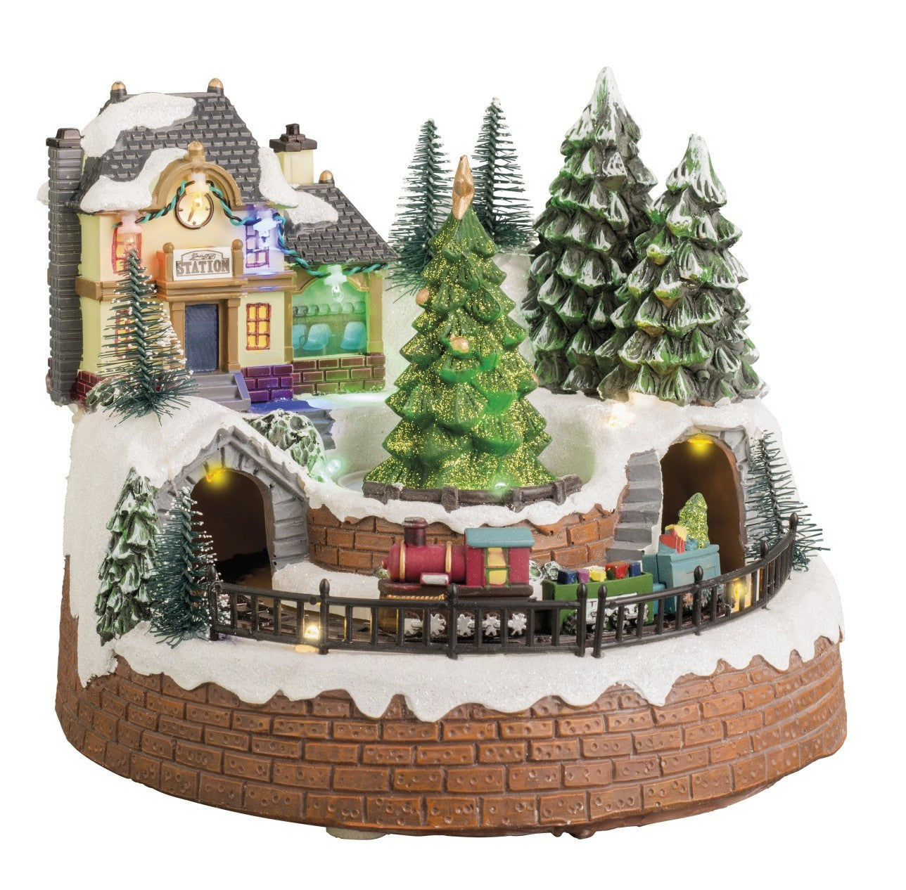 Scenografia Villaggio Natalizio Casetta e Stazione con Trenino | Rohome