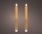 Set 2 Candele a stelo LED effetto fiamma colore gold | Rohome