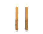 Set 2 Candele a stelo LED effetto fiamma colore gold | Rohome