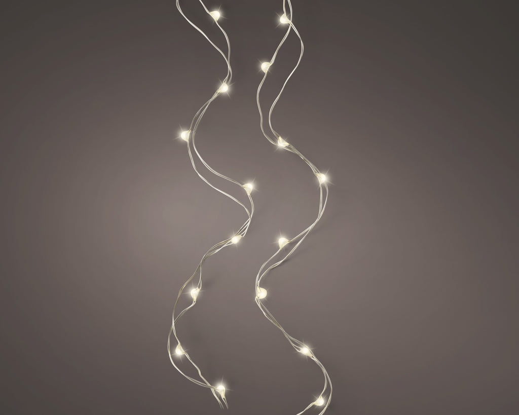 Luci di natale microled bianco caldo a batteria a batteria | rohome