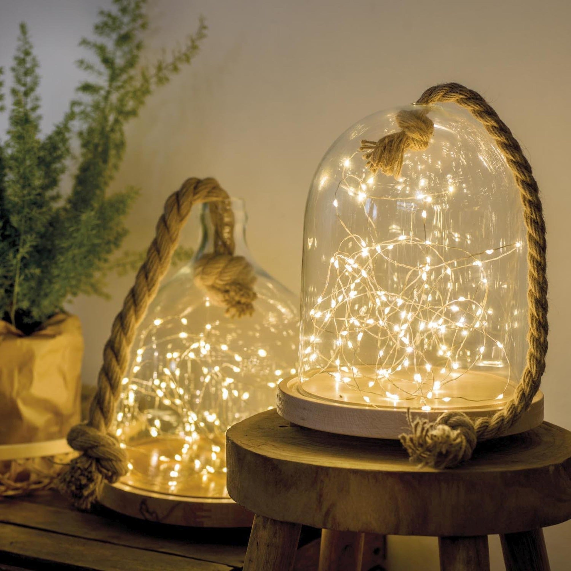 Luci di natale microled bianco caldo a batteria a batteria | rohome