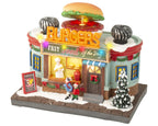 Scenografia villaggio di natale fast food burgers | rohome
