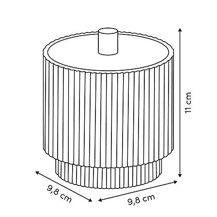 Porta cotone in vetro colore ambra | Rohome