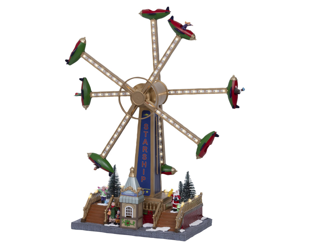 Scenografia villaggio di natale giostra Starship | rohome