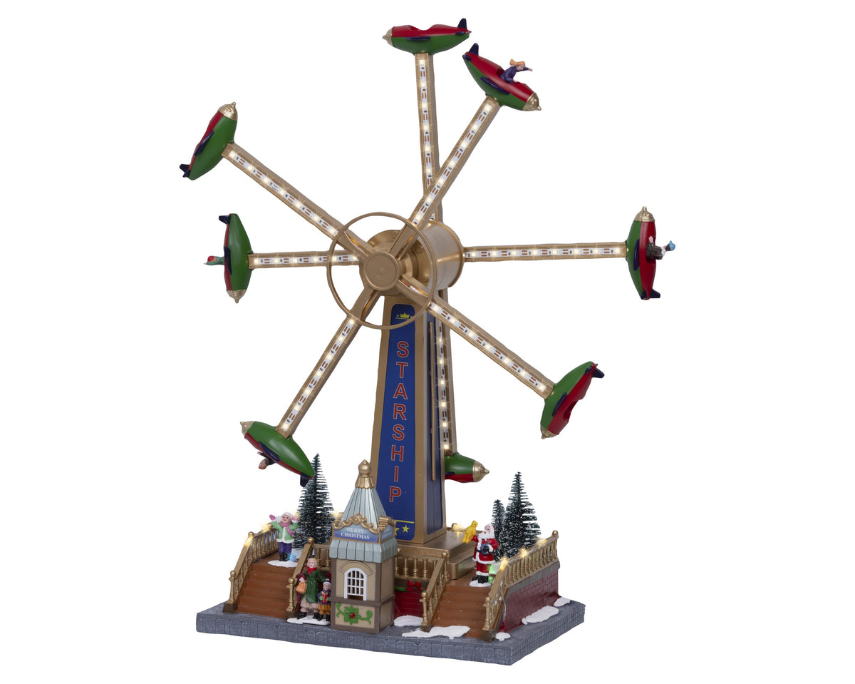 Scenografia villaggio di natale giostra Starship | rohome