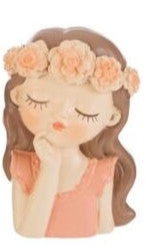Bomboniera calamita in resina Girl rosa h. 7cm | Rohome