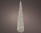 Albero di natale cono con 500 micro led per esterno silver | rohome