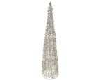 Albero di natale cono con 500 micro led per esterno silver | rohome