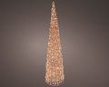 Albero di natale cono con 500 micro led per esterno rose gold | rohome