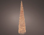 Albero di natale cono con 500 micro led per esterno rose gold | rohome
