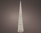 Albero di natale cono con 1800 micro led per esterno silver | rohome