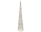 Albero di natale cono con 1800 micro led per esterno silver | rohome