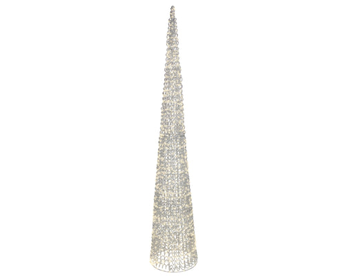 Albero di natale cono con 1800 micro led per esterno silver | rohome