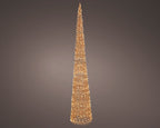 Albero di natale cono con 1800 micro led per esterno rose gold | rohome