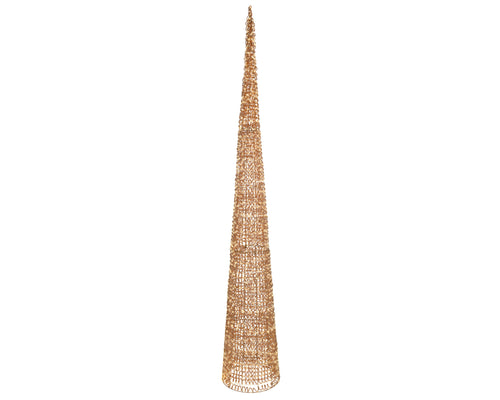 Albero di natale cono con 3200 micro led per esterno rose gold | rohome