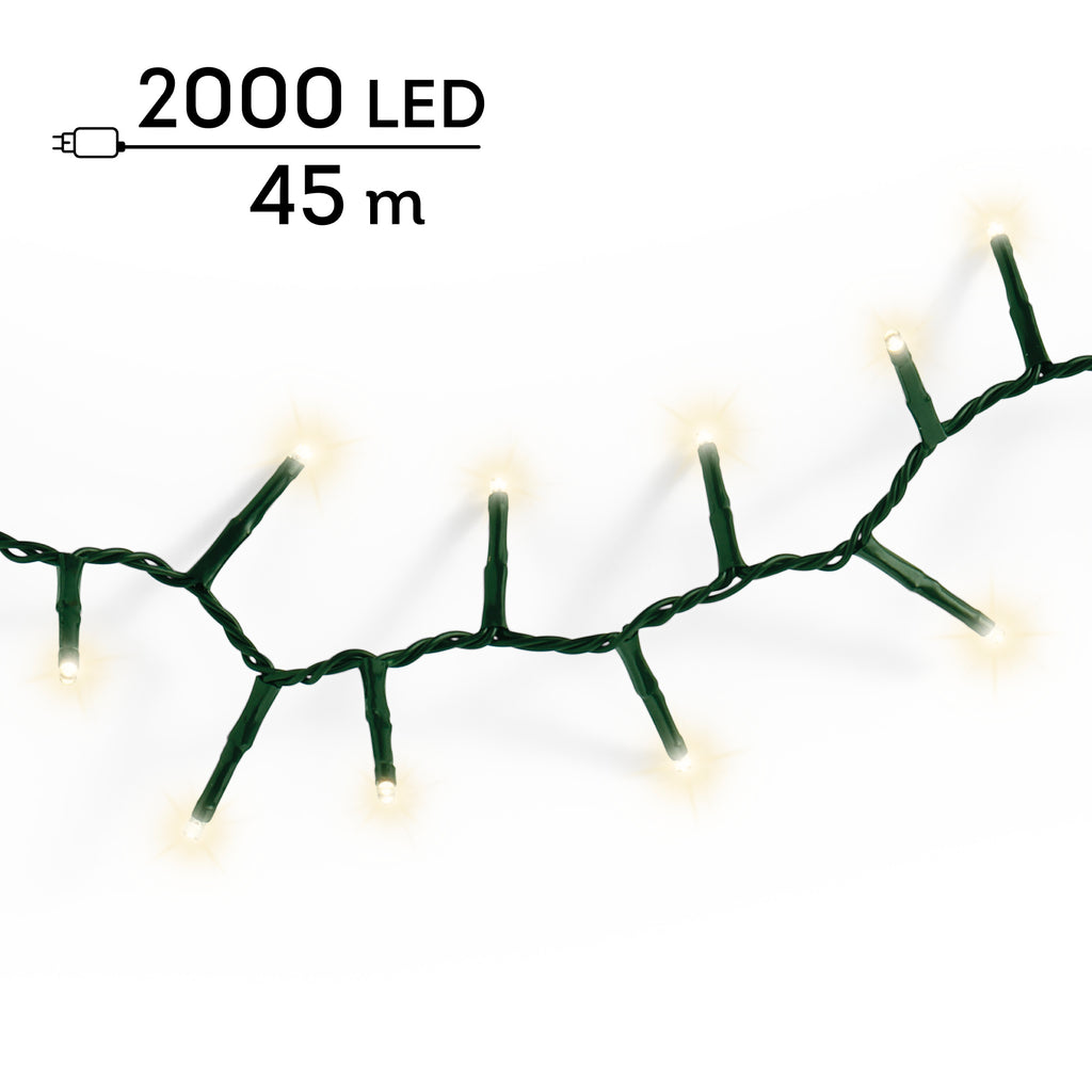 Luci di natale compact 2000 led bianco caldo | rohome